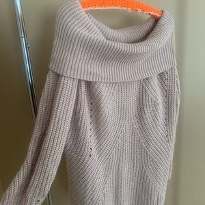 Tobi Off Shoulder Cable Knit Sweater Dress Size Medium